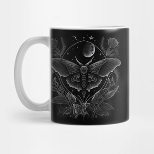 Dark Moth Gothic Cottagecore Mug